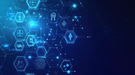 Abstract medical technology network background