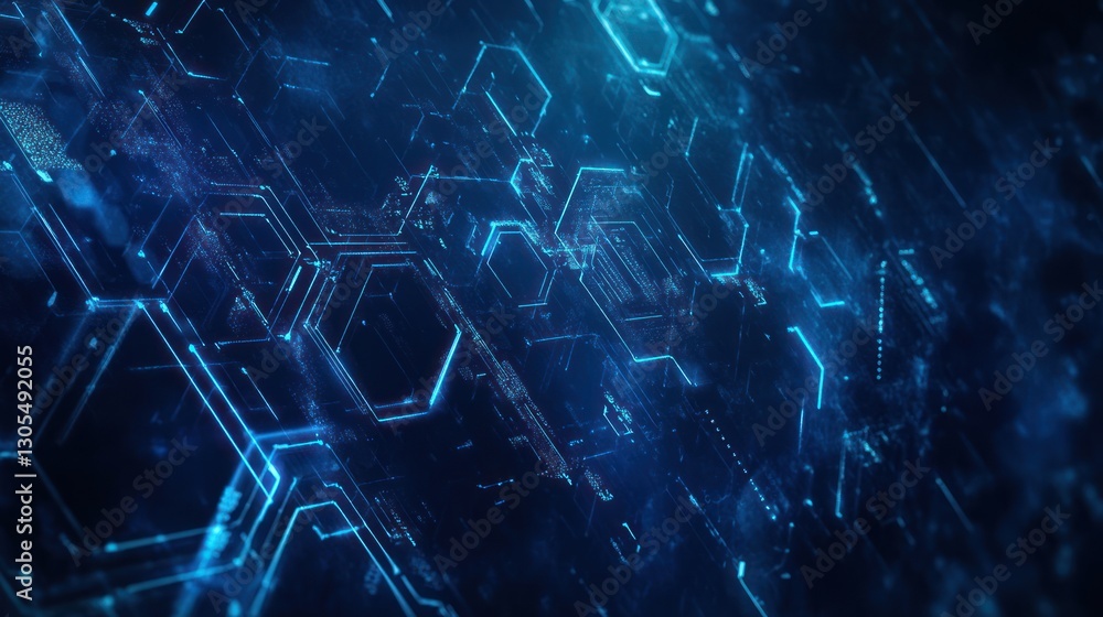 Poster abstract digital network pattern