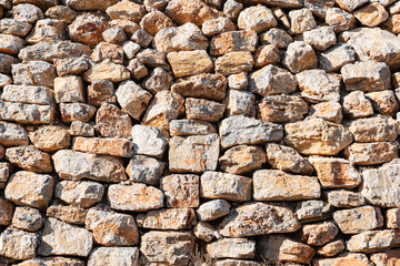 background texture wall of large ancient stones