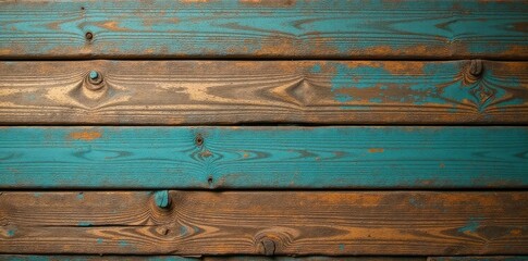 Fototapeta premium Rustic wooden furniture with distressed finish, weathering wood, wooden boards