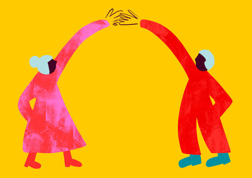 Collaboration people working together illustration