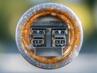 Closeup View of an Intricate Electronic Circuit Board