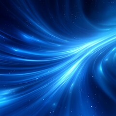 Blue Light Streams Across Dark Space