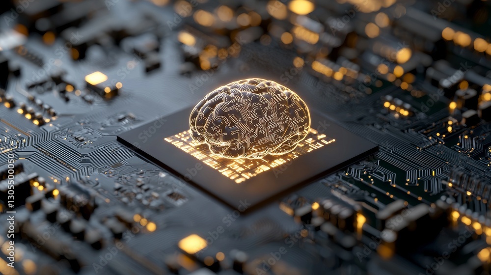 Poster llms are set against a background of stock and ai technology concept, featuring a processor chip or 