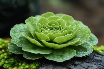 Obraz premium Close-up of a vibrant green succulent plant
