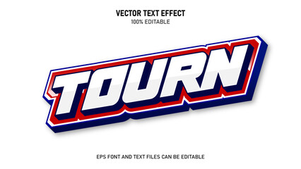 Tournament 3d style editable text effect © ricks