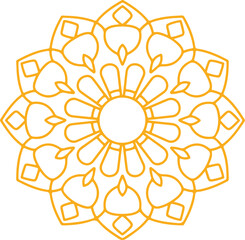 Outline Mandala for Coloring Book Page. Oriental Mandala vector. Colorful mandala design.