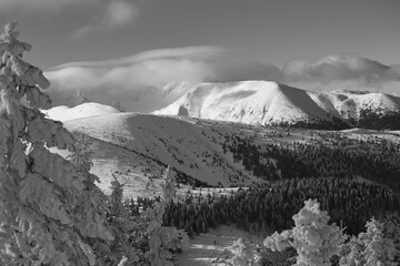 monohtomatic winter mountains panorama © paweł.karol.stopa