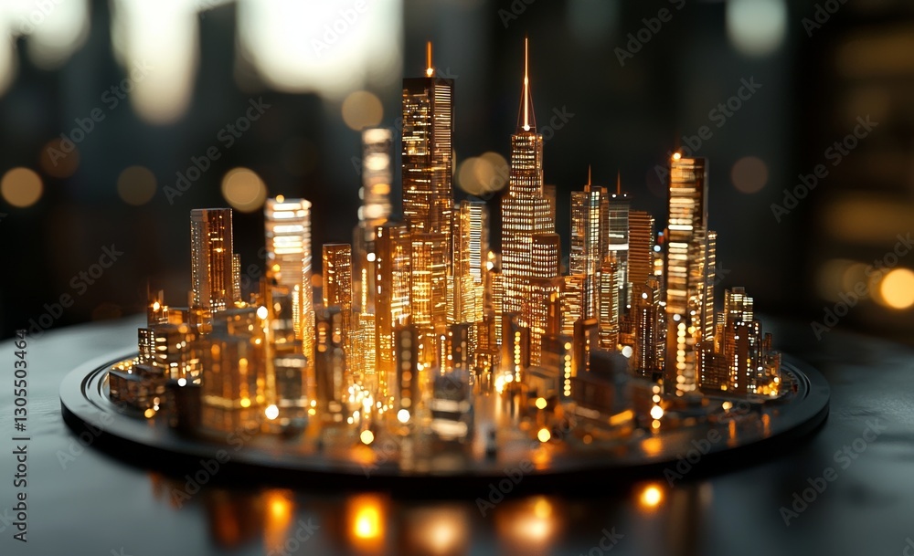 Poster the global communication network is represented through a futuristic night city, incorporating quant