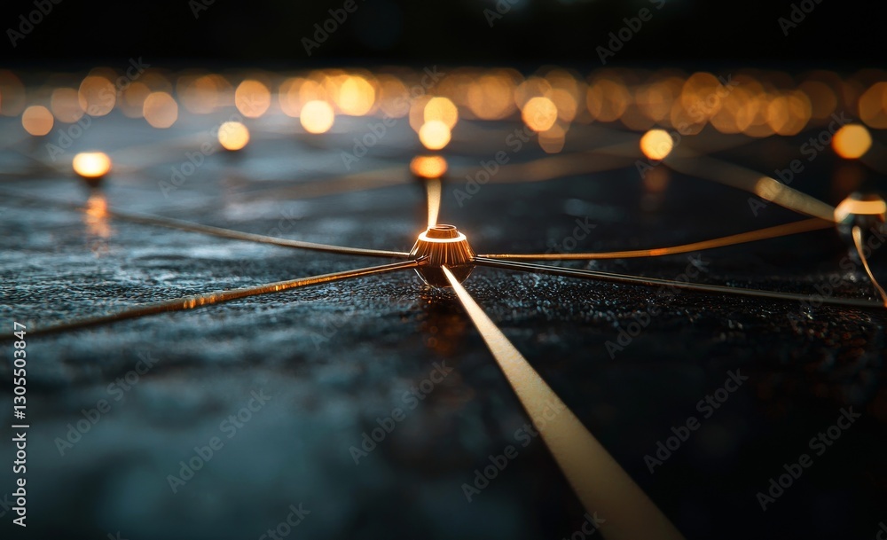 Aufkleber the concept of cyberspace is represented through a global network, incorporating a 3d blockchain ill