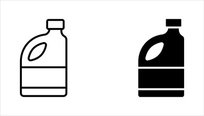 Bleach bottle icons set. Outline set of bleach bottle vector icons, vector illustration on white background