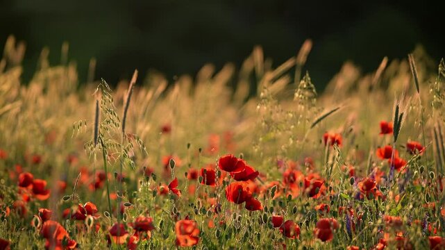 Mohnblumen im Feld, Sommer