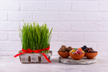 Traditional Azerbaijan spring holiday Novruz concept