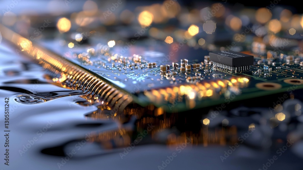 Poster the technology background of futuristic die chip processors encompasses cpu, gpu, cmos microchip com