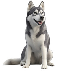 Fototapeta premium siberian husky 3D render