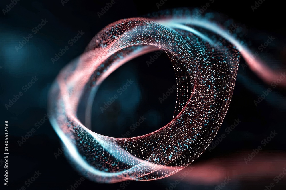 Poster template concept for a banner design focused on quantum computer technology, featuring gravitational