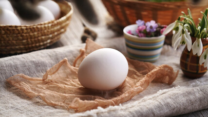 Preparation for dyeing Easter eggs with onion peels