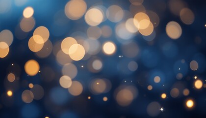 Obraz premium blue-gold-bokeh-lights-background
