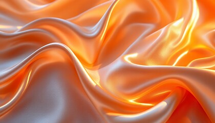 Obraz premium Orange_Silk_Fabric_Texture