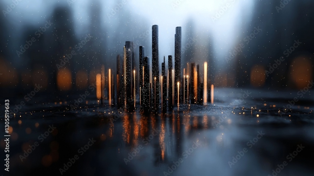 Aufkleber stock depicts an abstract technology background featuring illuminated fiber optic network connection