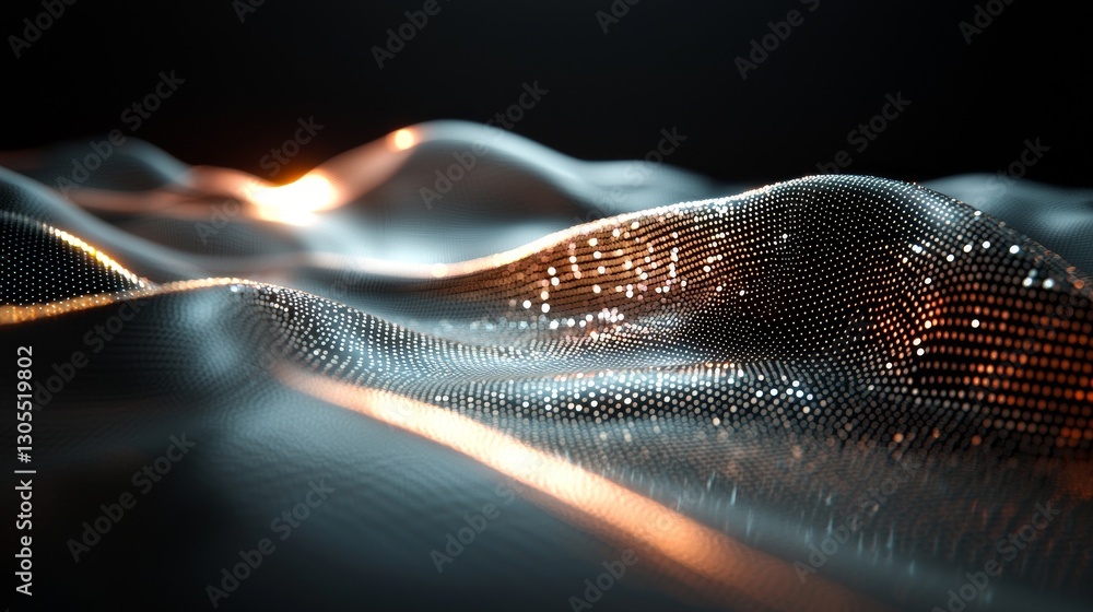 Poster hyper-fast broadband enabled by fiber optic network connections set against an abstract technology b