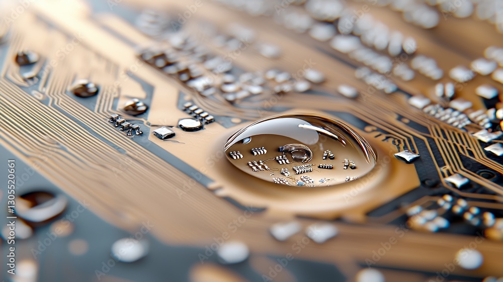 Poster conceptual background of advanced technology including computing processor, cpu, microchip, and elec
