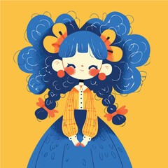 Cute girl design in vector format