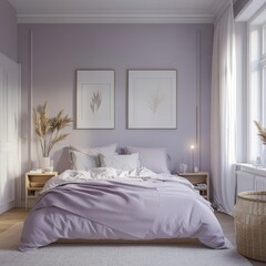 A serene and inviting bedroom showcases minimalist design and calming aesthetics