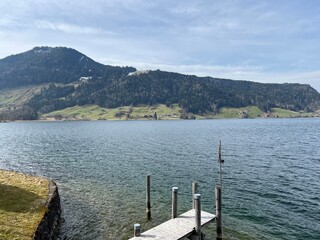Swiss subalpine lake See &Auml;gerisee or Ageri Lake (&Auml;geri Lake or Aegeri Lake) - Canton of Zug, Switzerland - (Agerisee oder Aegerisee - Kanton Zug, Schweiz)