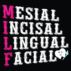 Mesial Incisal Lingual Facial T shirt Design