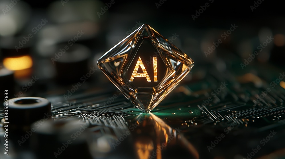 Poster the core of a stock machine, illuminated by neon lights of energy, features ai processors and microc
