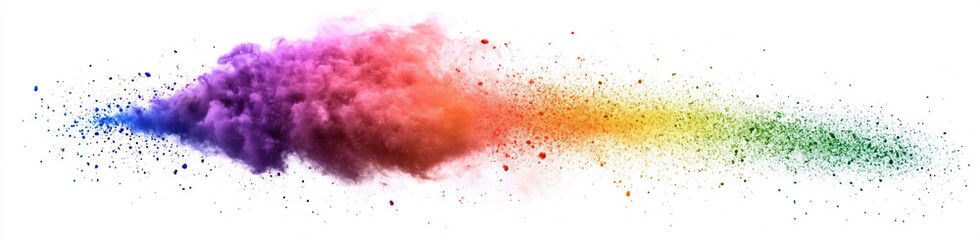 Fototapeta premium colorful powder explosion isolated on a white background,