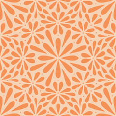 Seamless Vector Pattern with Flower petals Mandala, textile, scrapbooking, wallpaper, background