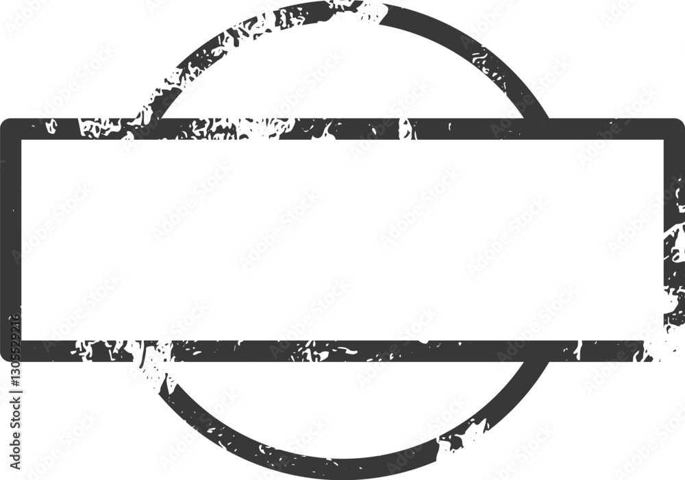 Poster grunge vector semicircular and rectangular shapes combine to create a distressed empty frame postal 