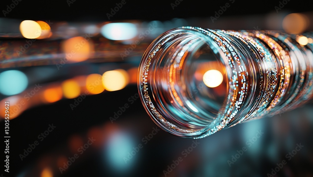 Poster representation of rapid worldwide data exchange through abstract visuals