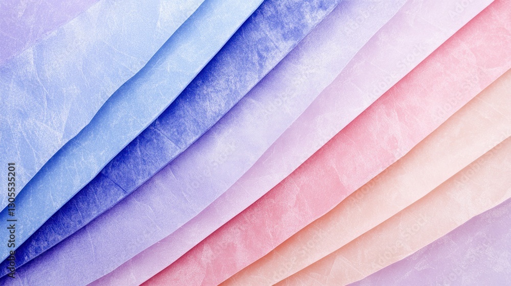 Poster A Colorful Arrangement of Textured Papers Displaying Soft Colors