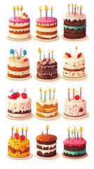 Festive Birthday Cakes Collection (2)