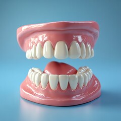 Obraz premium 3D model of human teeth displayed in an educational setting for dental studies and presentations