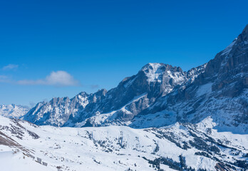 Schnee und Landschaft bei Grindelwald