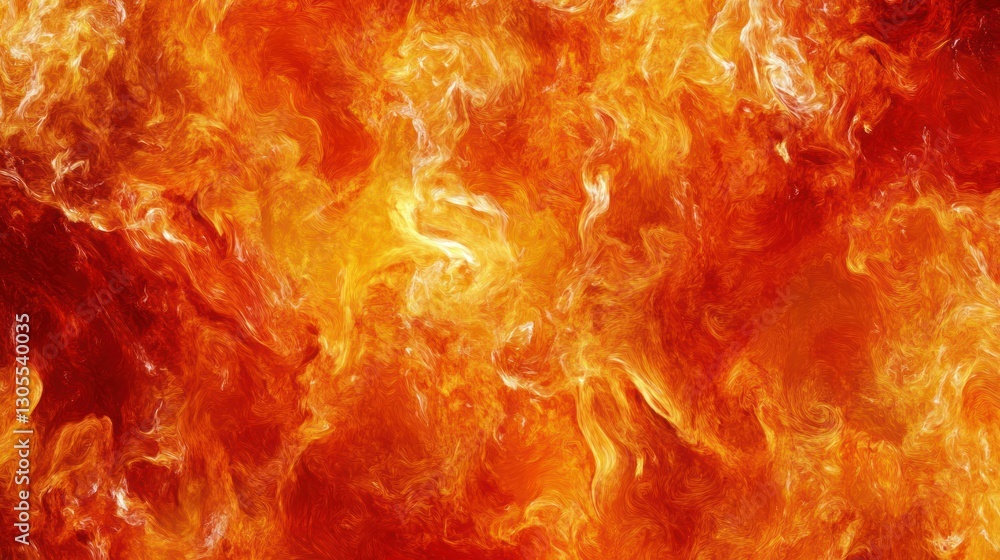 Poster A flaming heat source presents with various colors and interesting textures