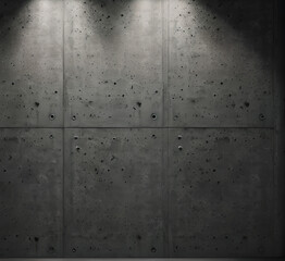 Fototapeta premium Old black background. Wallpaper in grunge style. Concrete texture. Black acrylic stains isolated on white. Hand drawn banner, label, frame shape. Black textured design elements.generative ai