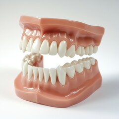 Obraz premium Dental model showcases detailed tooth structure and alignment for educational purposes in a clinical setting