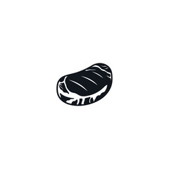 Beef steak icon logo flat vector design