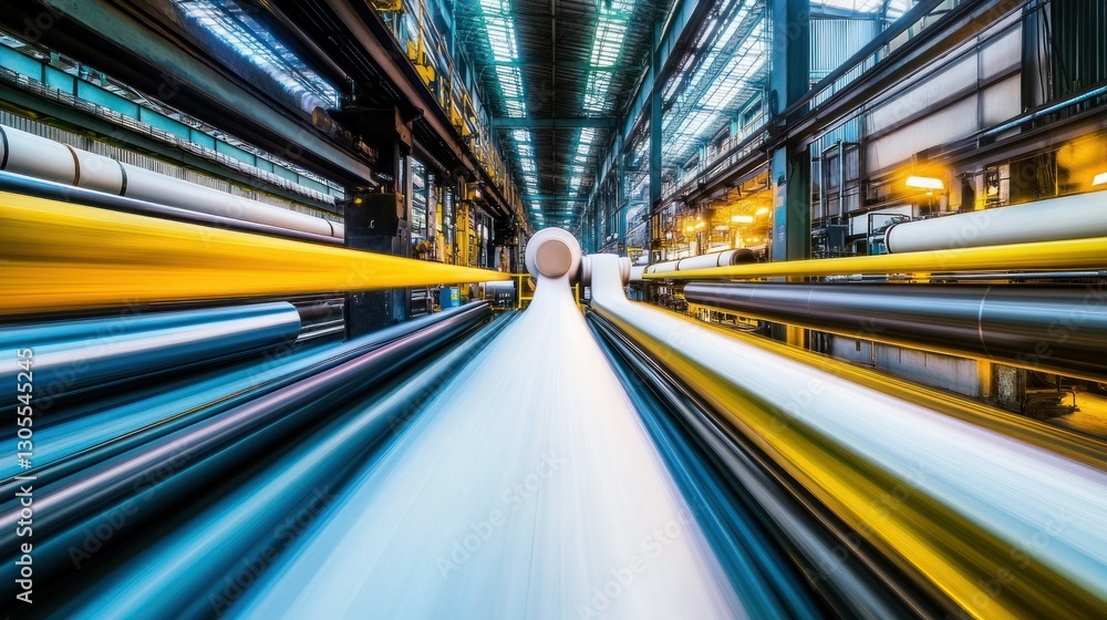 Poster pipes in an industrial setting showing motion blur effects vividly