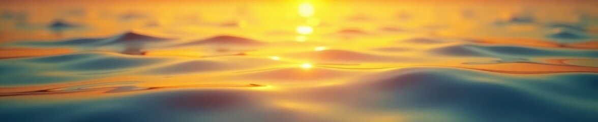 Obraz premium Soft ripples in a warm yellow light create an abstract watery background with texture, serenity, subtle