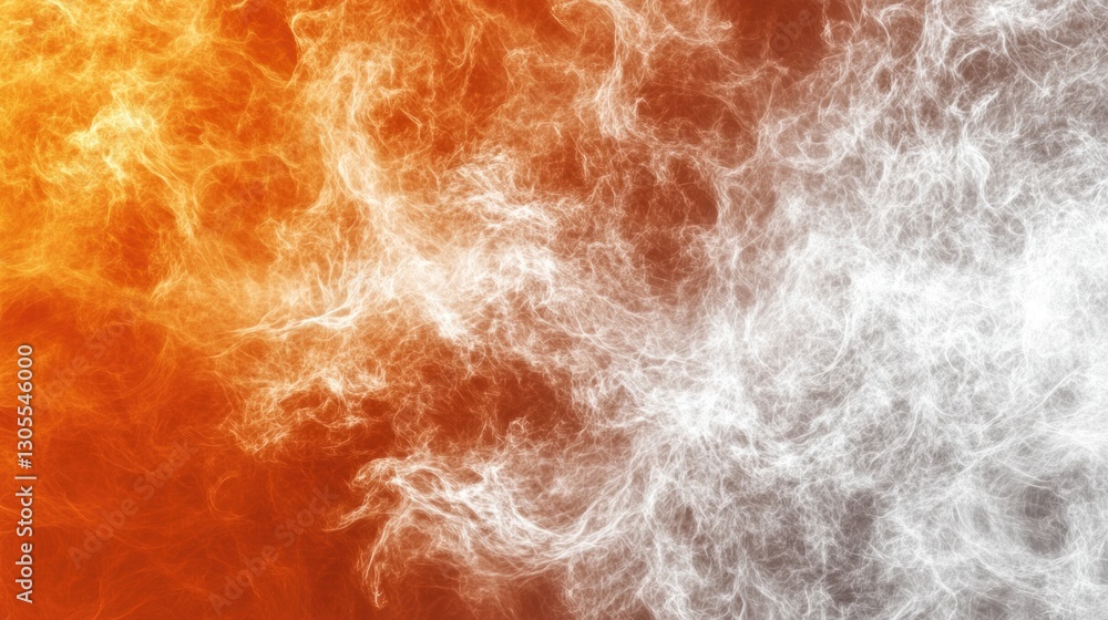 Poster An abstract artwork showing fire like forms with vibrant color