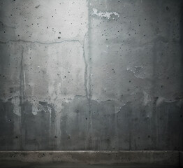 Obraz premium Old black background. Grunge wallpaper. Concrete texture. Black acrylic stains isolated on white. Hand drawn banner, label, frame shape. Black textured design elements. generative ai