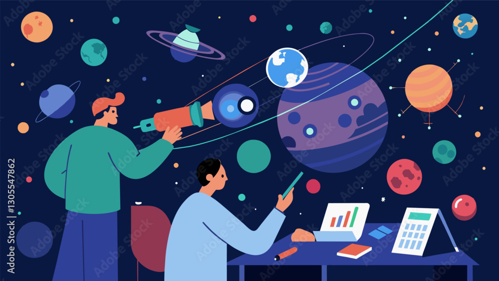 Poster with the help of big data astronomers are sifting through massive sets of astronomical observations 