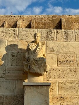 statue of Menander, acropolis, greece