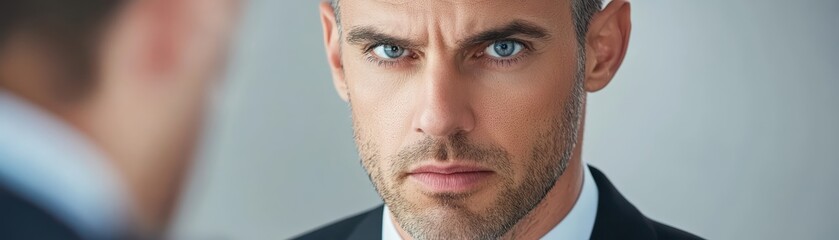 Obraz premium Focused Mature Executive Preparing to Help New Employee Navigate Workplace Chaos